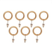 Better Homes & Gardens Modern Metal Curtain Clip Rings in Gold, 1 in. (2.54 cm) Diameter, 7-Pack
