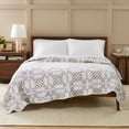 thumbnail image 1 of Better Homes & Gardens Modern Mosaic Quilt, Full/Queen, Vanilla Dream, Reversible Bedding, 1 of 11