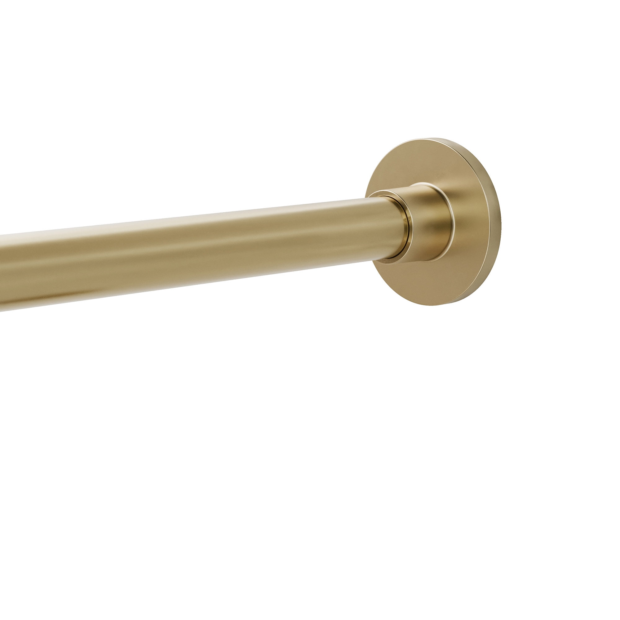 Better Homes & Gardens Rustproof 43” to 72” Adjustable Tension Modern Shower Curtain Rod, Brass