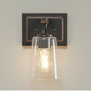 Better Homes & Gardens Modern Wall Scone Vanity Light, Bronze Metal Glass Shades, Bulb Not Included