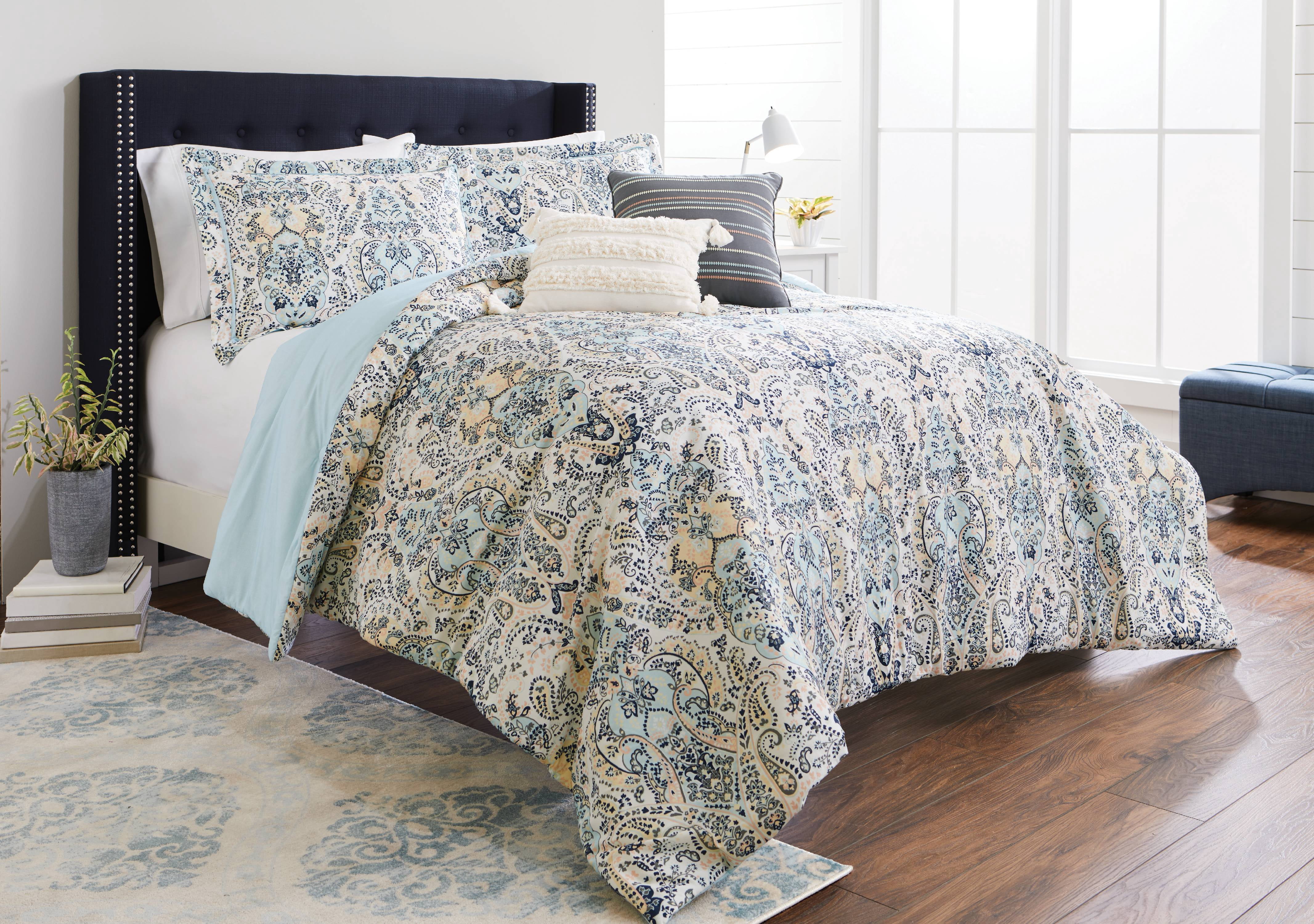 Better Homes & Gardens Multi Color Moghul Paisley 5-Piece Comforter Set with Decorative Pillows, King