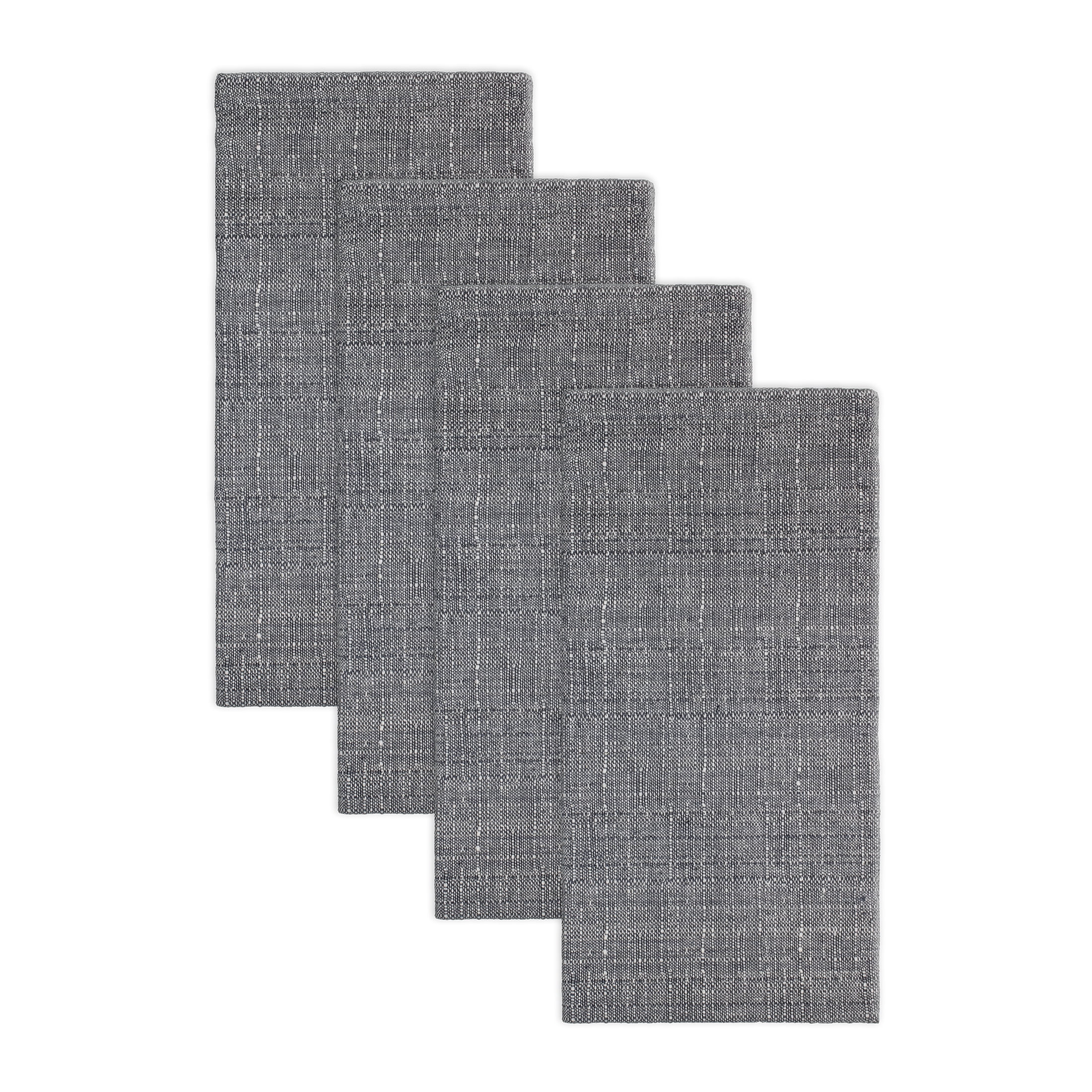 Better Homes & Gardens Cloth Napkins, Grey, 4 Pack, 20 in x 20 in Each
