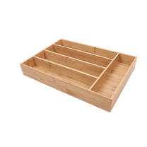 Better Homes & Gardens Natural Bamboo Silverware Organizer, 13.98in D x 10.04in W x 1.97in H