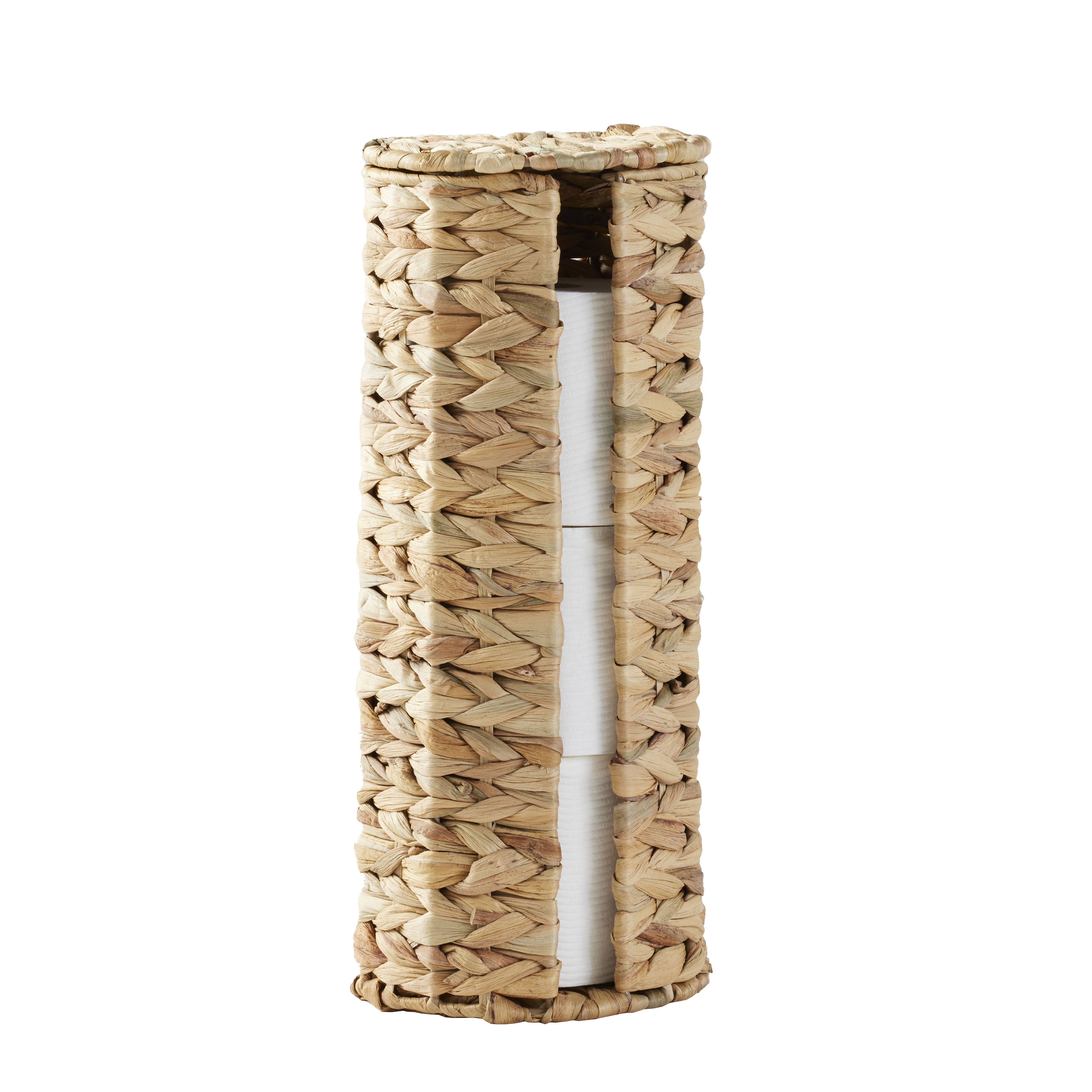 Better Homes & Gardens Floor Standing Toilet Paper Reserve with Lid, Natural Hyacinth - Walmart.com