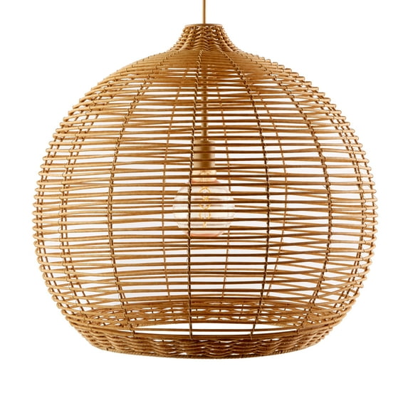 Better Homes & Gardens Natural Woven Battery-Operated Large Pendant Light by Dave & Jenny Marrs