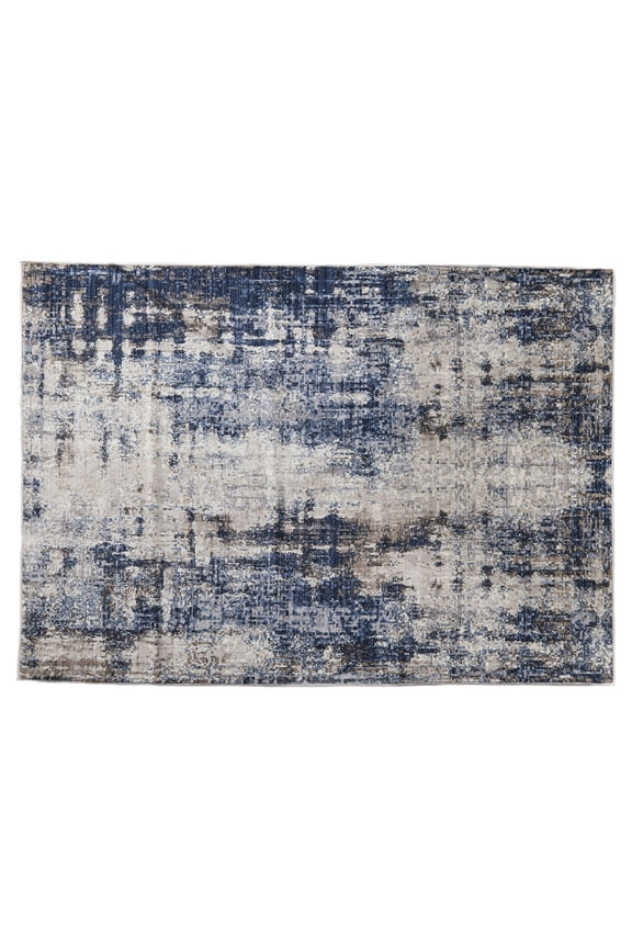 Navy Abstract Indoor Accent Rug, 5' x 7'