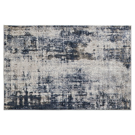 Better Homes & Gardens Navy Abstract Indoor Area Rug, 4' x 6'
