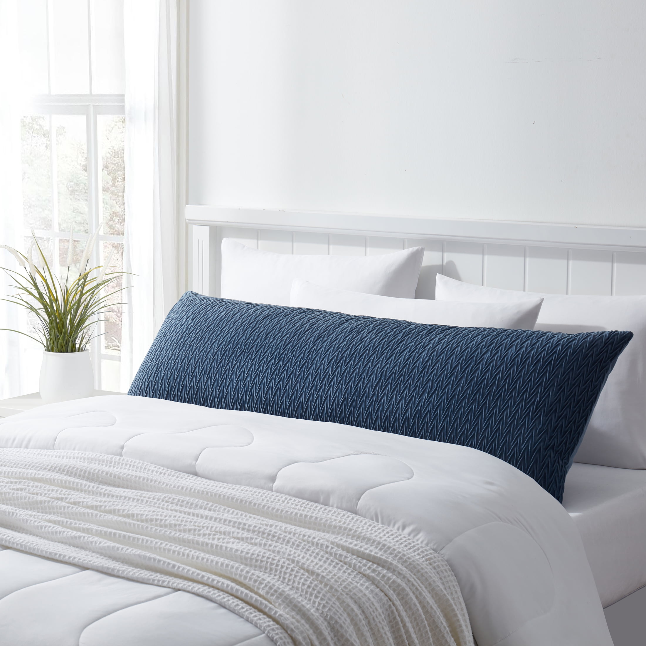 Navy bed pillow sale