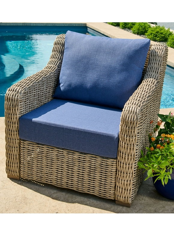 Better Homes & Gardens Navy Outdoor 2 Piece Deep Seat Cushion Set