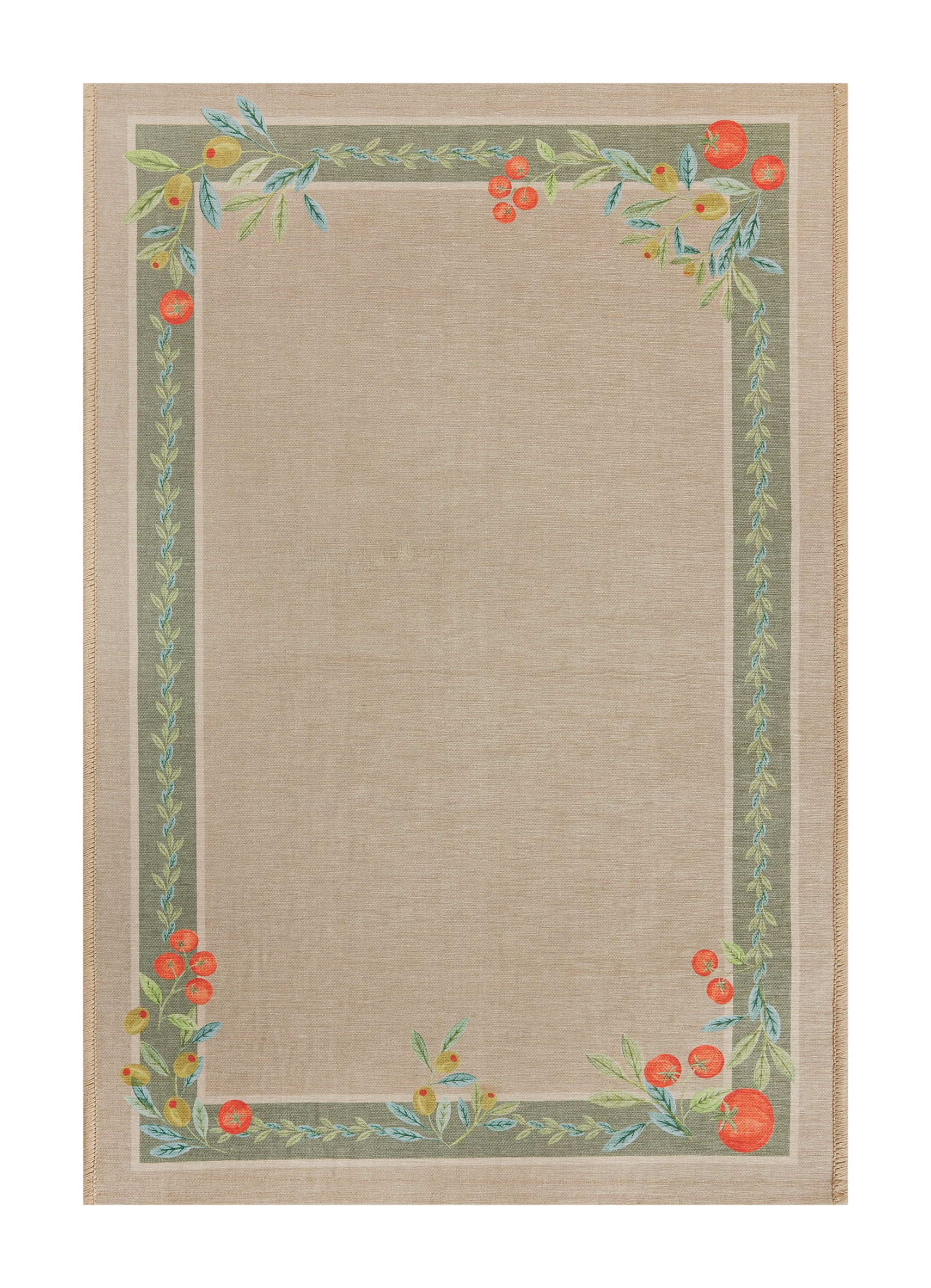 Better Homes & Gardens Neutral Olive & Tomato 24" x 36" Accent Rug