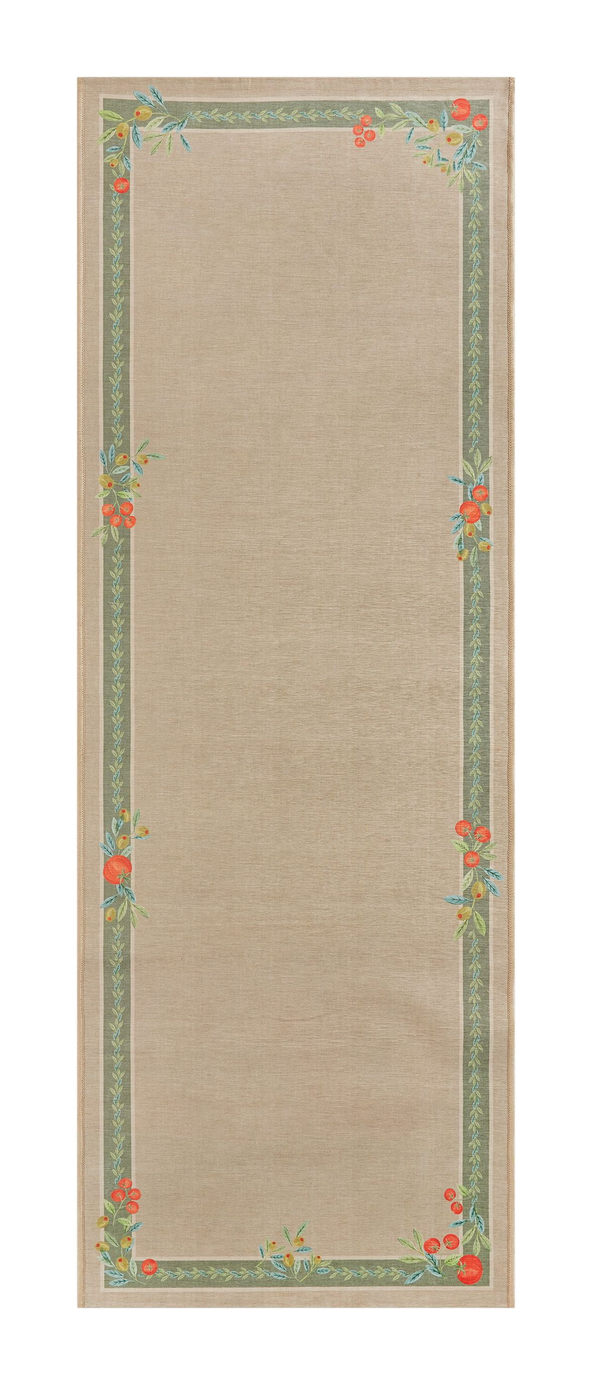 Better Homes & Gardens Neutral Olive & Tomato 30" x 84" Runner Rug