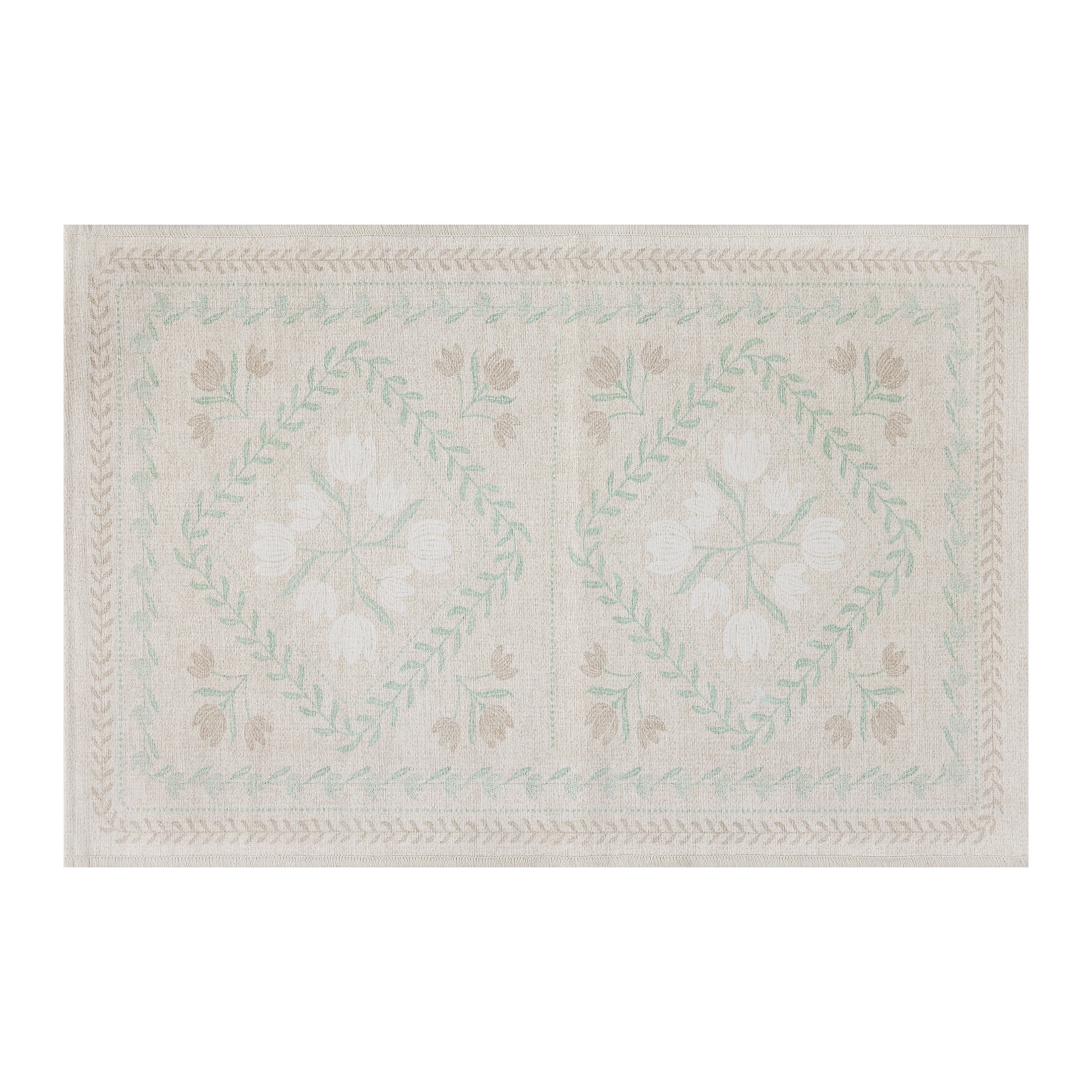 Better Homes & Gardens Soliel Floral Neutral 24 in x 36 in Accent Rug