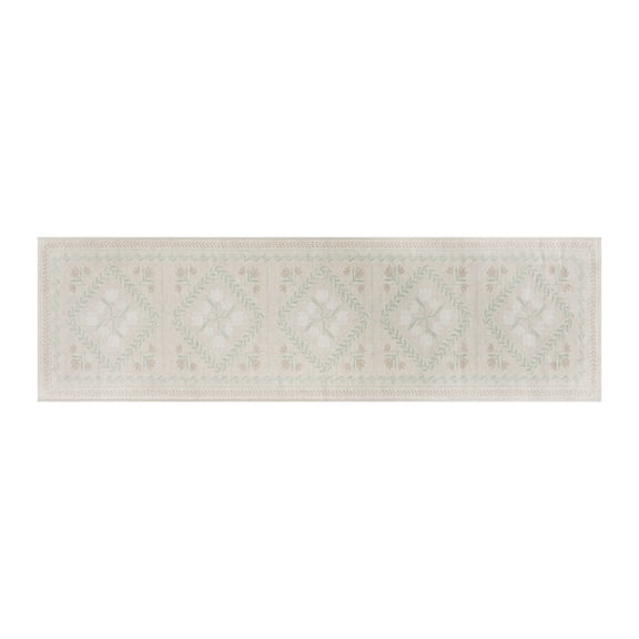 Better Homes & Gardens Neutral Soliel Floral 30" x 102" Runner Rug