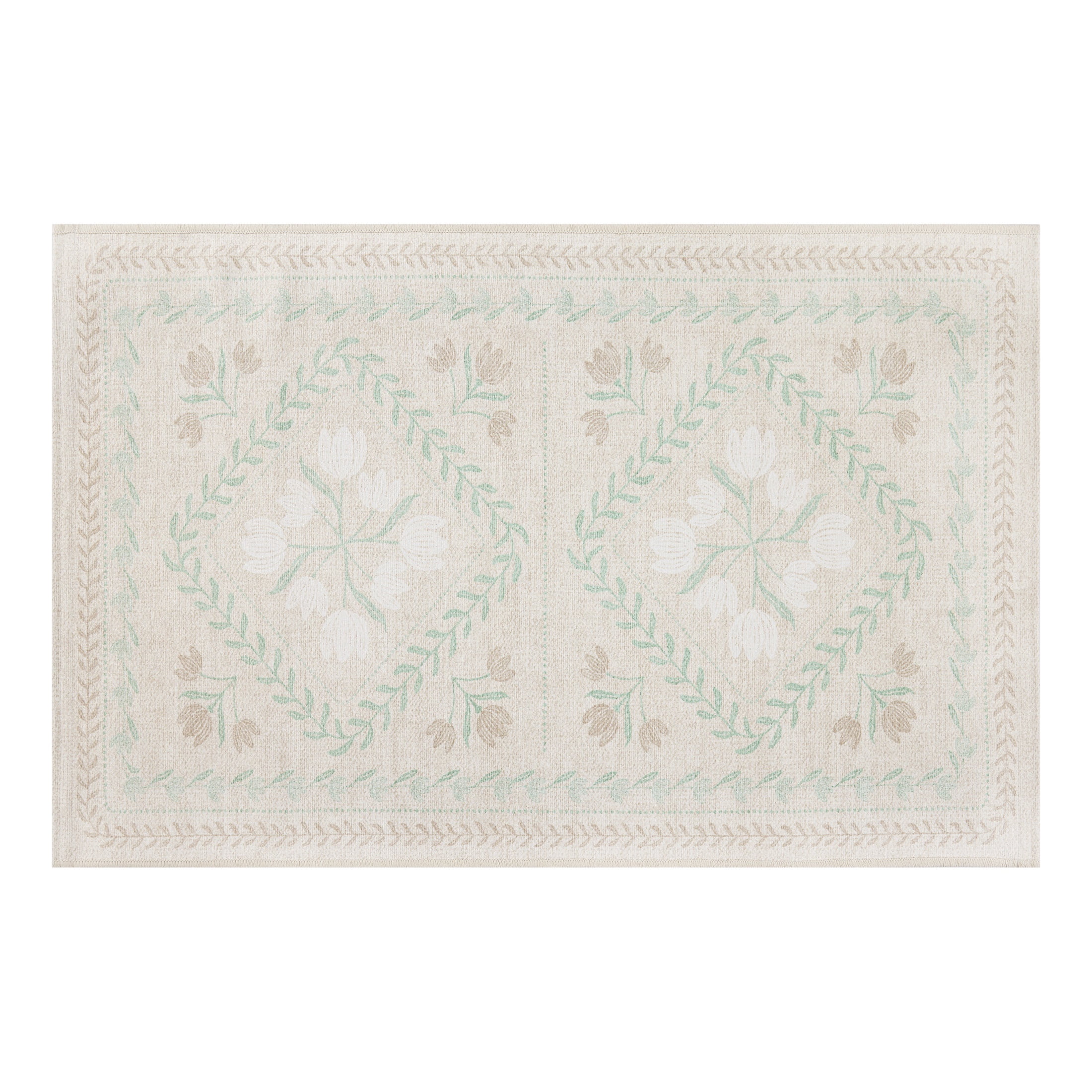 Better Homes & Gardens Soliel Floral Neutral 30 in x 46 in Accent Rug