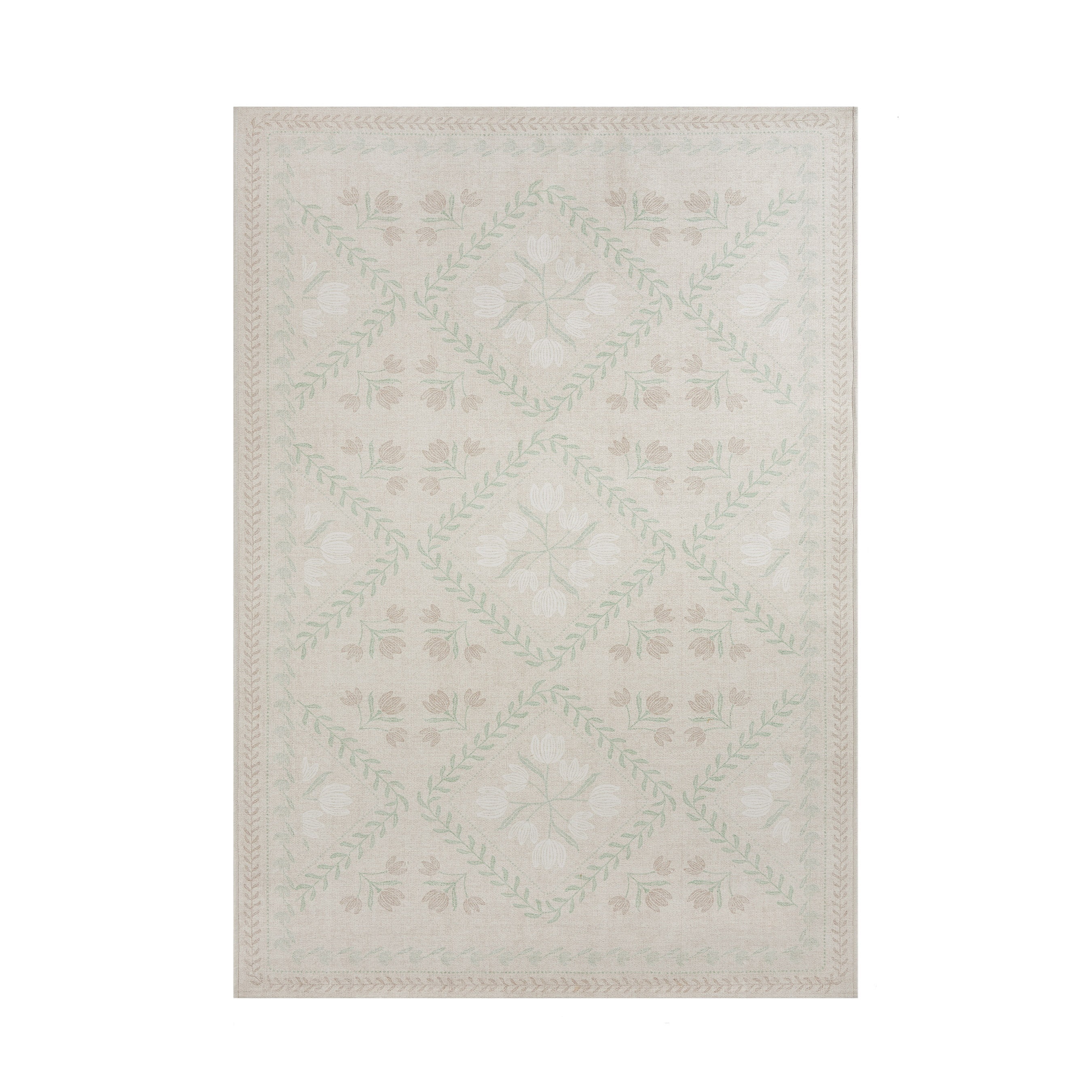 Better Homes & Gardens Neutral Soliel Floral 5' x 8' Area Rug for Living Room or Bedroom
