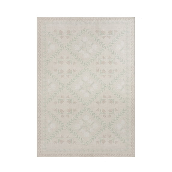 Better Homes & Gardens Neutral Soliel Floral Area Rug for Living or Dining Rooms 7' x 10'