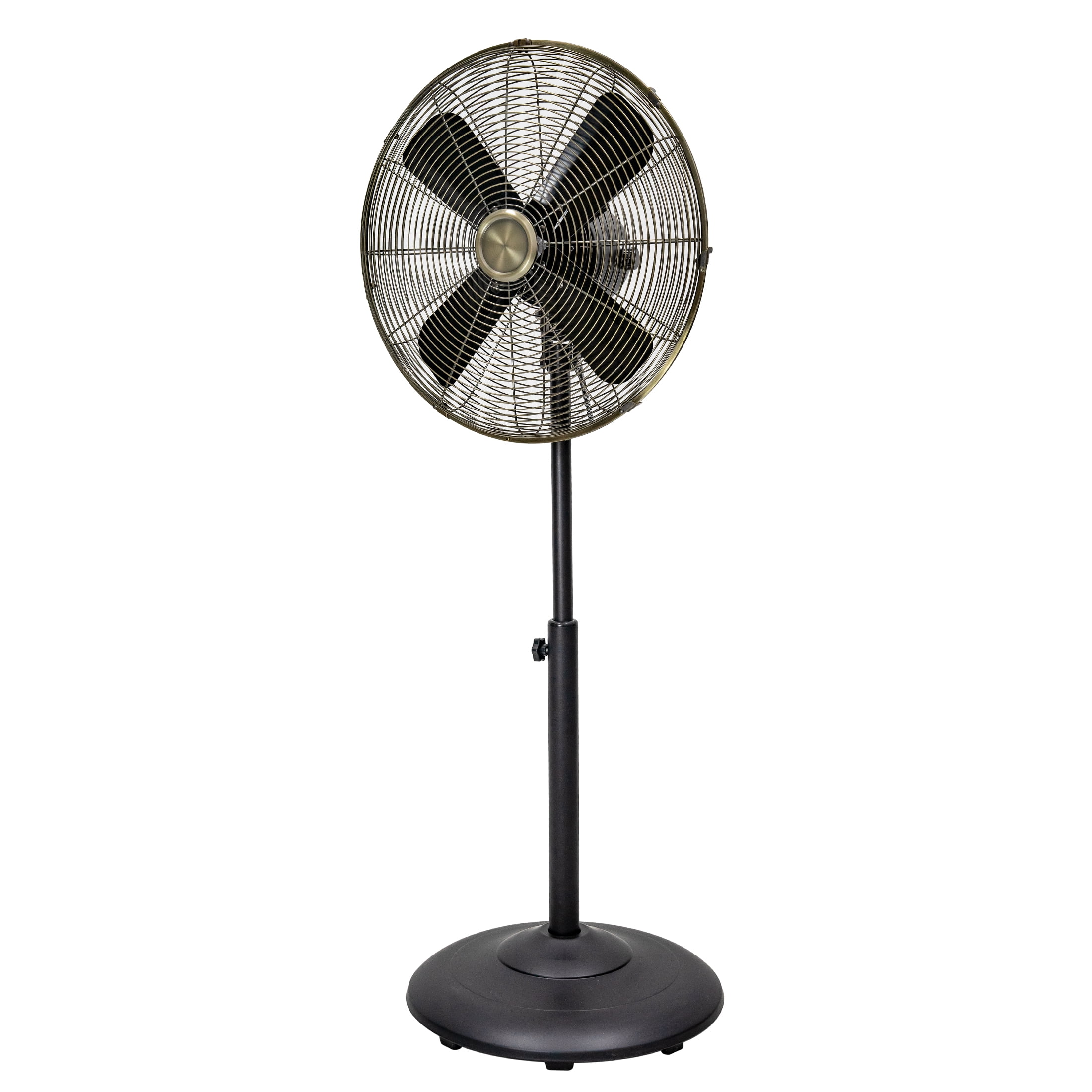 Better Homes & Gardens New 3 Speed 16 inch Vintage Metal Stand Fan in Black - Walmart.com