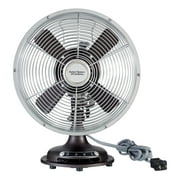 Better Homes & Gardens New 8 inch Retro 3-Speed Metal Tilted-Head Oscillation Table Fan ORB