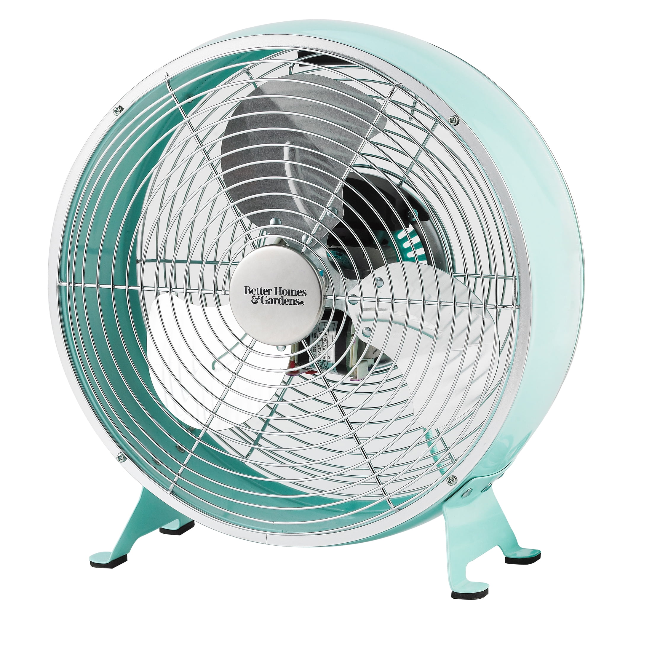Better Homes & Gardens 9" 3-Speed Mint Retro New Drum Table Fan