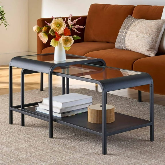 Better Homes & Gardens Nola Nesting Coffee Table, Black Finish