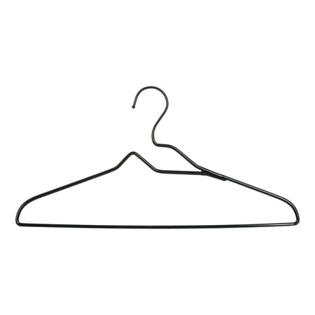 Better Homes & Gardens Non-Slip Clothes Adult Hangers with Chrome Hook 10 Pack, Black