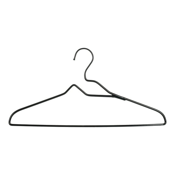 Better Homes & Gardens Non-Slip Clothes Adult Hangers with Chrome Hook 10 Pack, Black
