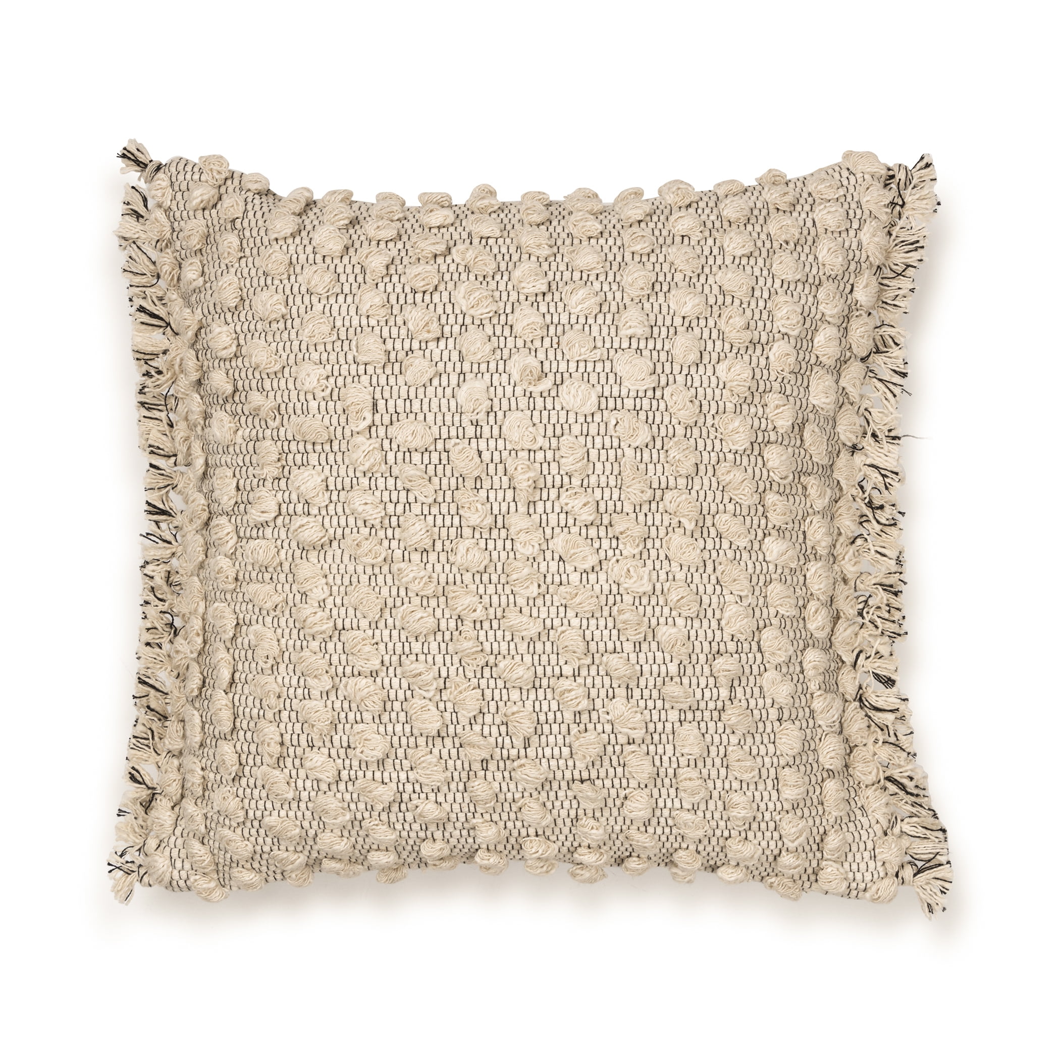 Beige Knubby Plush Lumbar Throw Pillow Beige Knubby Plush Lumbar Throw Pillow
