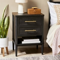 Better Homes & Gardens Oaklee 2-Drawer Nightstand, Charcoal Finish