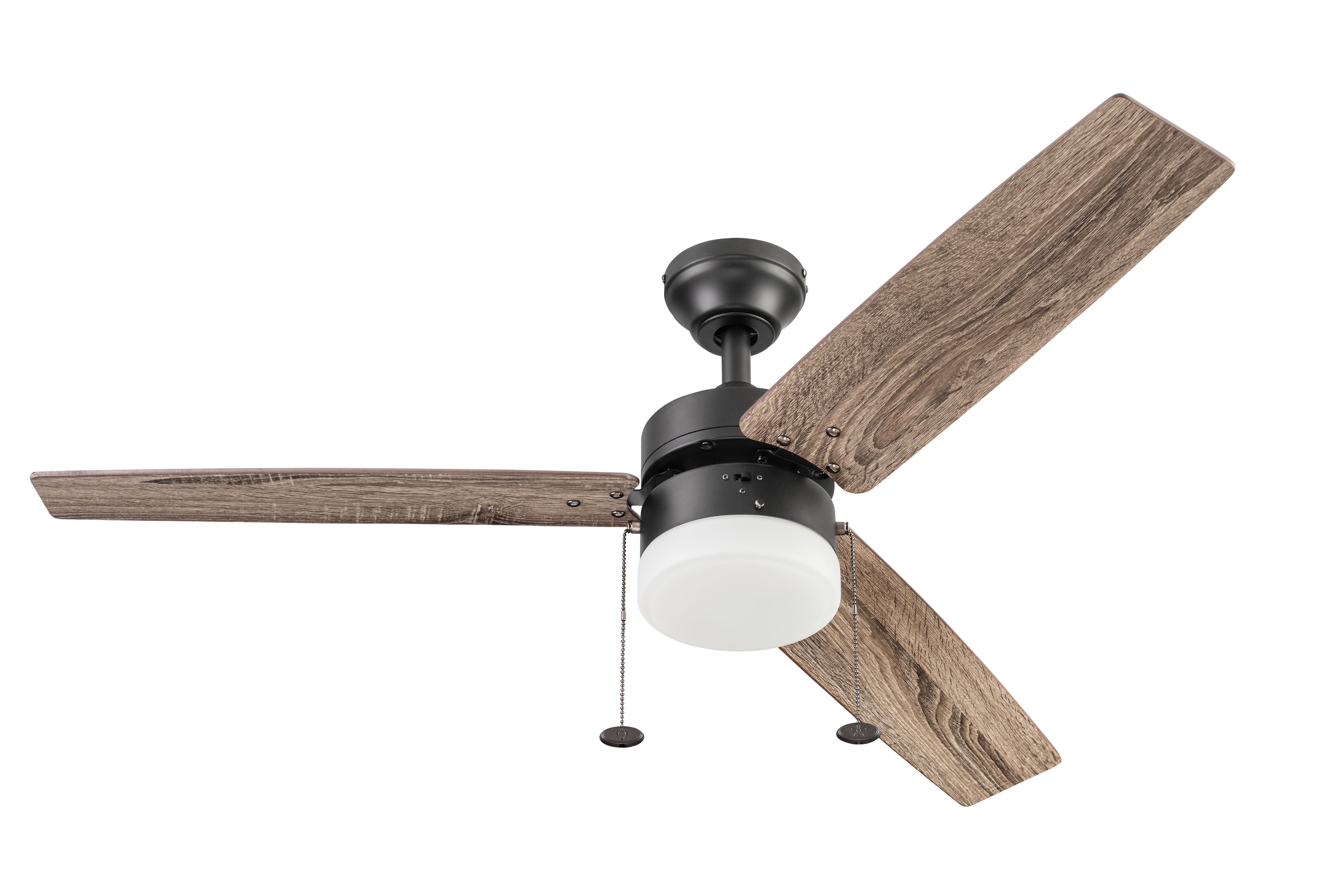 Better Homes & Gardens Olson 48" Bronze Modern Indoor Ceiling Fan with Light, Pull Chains & Reverse Airflow