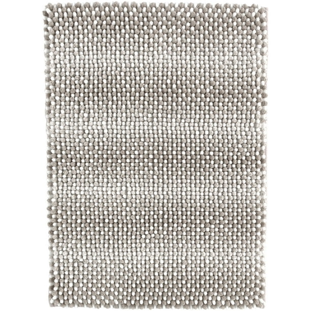 Better Homes & Gardens Ombre Memory Foam Noodle Bath Mat, Soft Silver, 20" x 34"