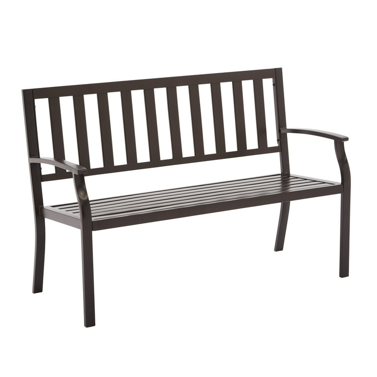 Better Homes Gardens Outdoor Raised Steel Bench Black