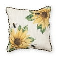 thumbnail image 1 of Better Homes & Gardens, Outdoor,  Sunflower Linen Pillow, 19" x 19", Square, One Pillow, All Ages, 1 of 7
