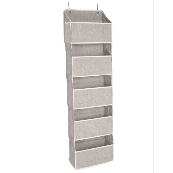 Better Homes & Gardens 5 Tier Over the Door Closet Organizer Shelf with Hooks