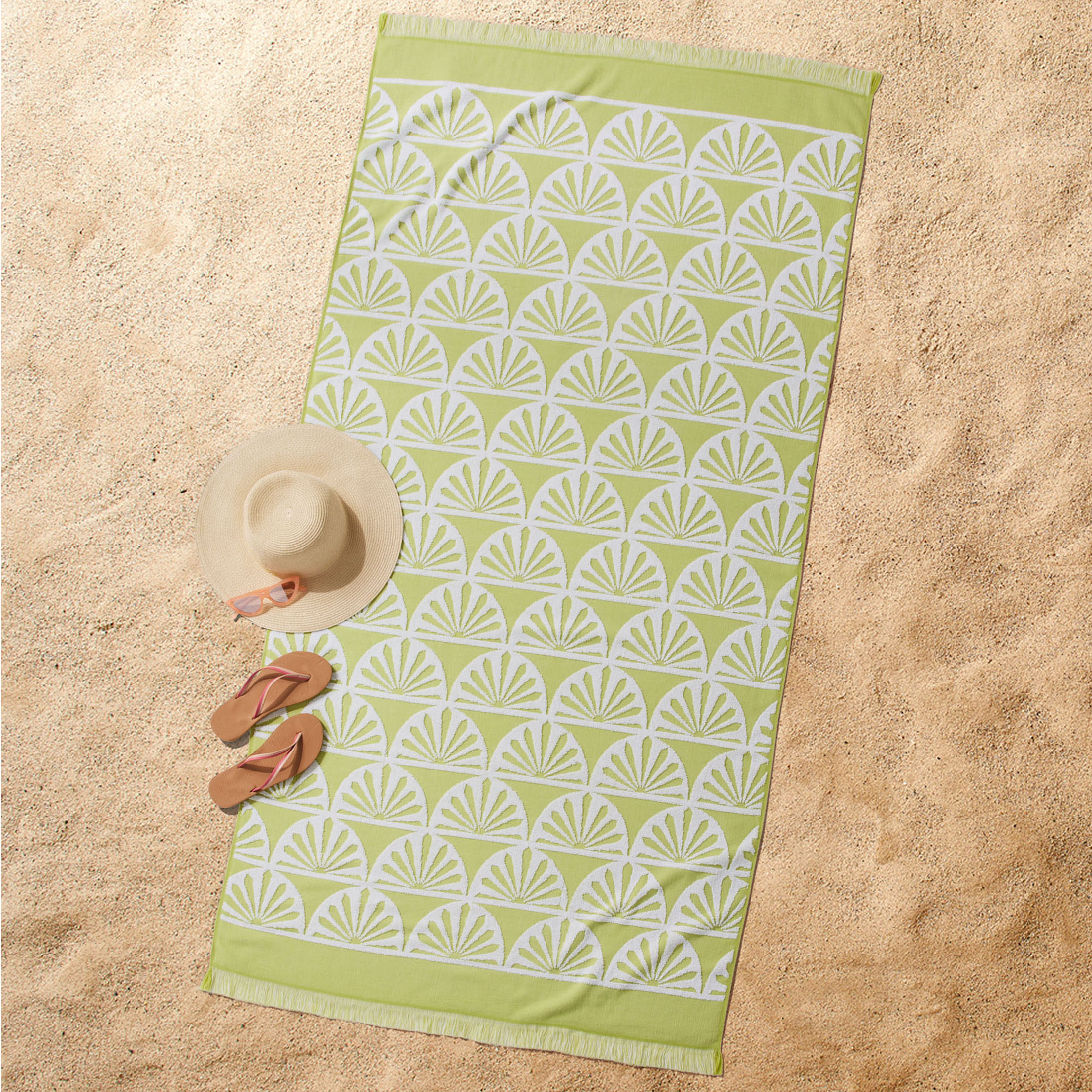 Better Homes & Gardens Oversized Cotton Blend Green Sun