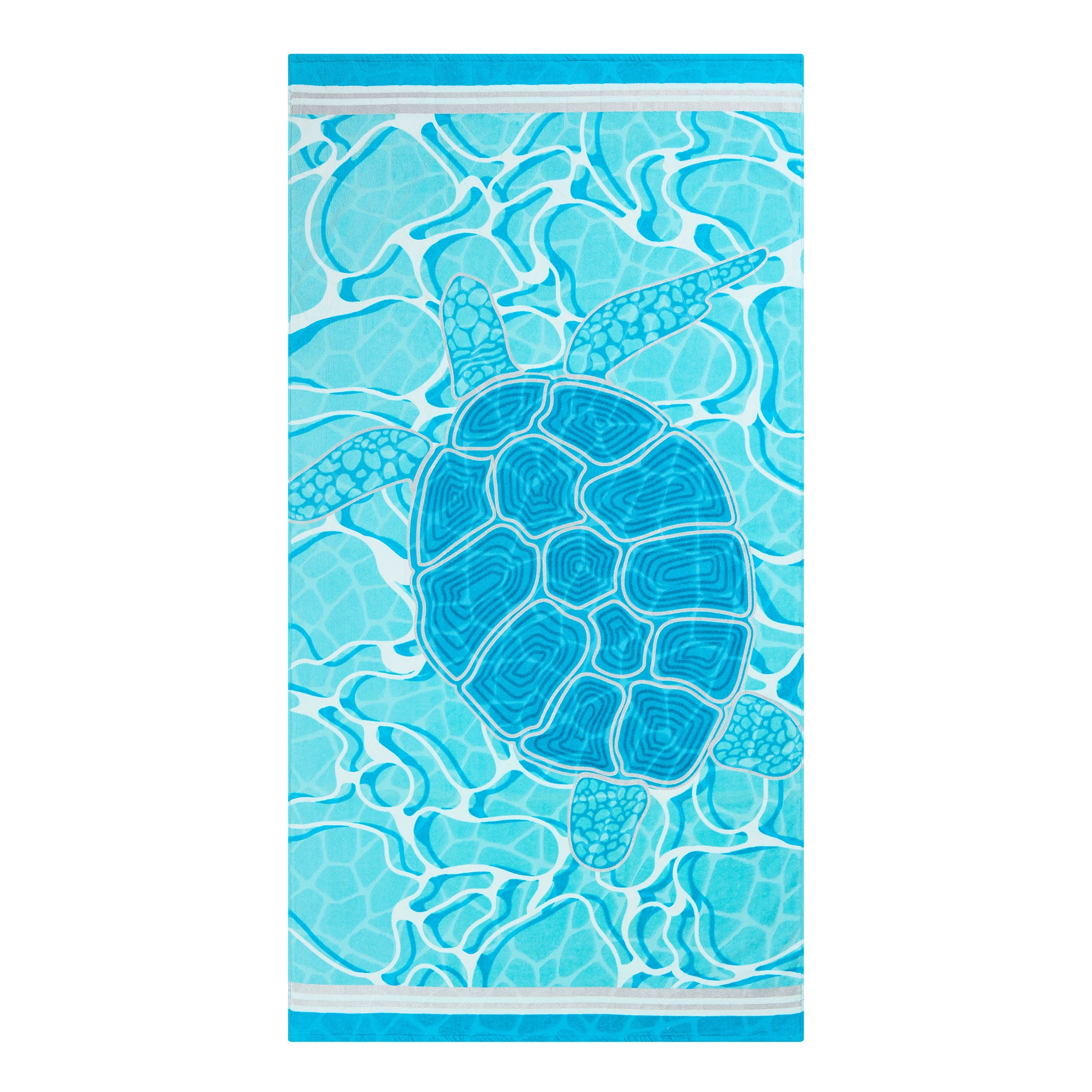 Better Homes & Gardens Oversized Cotton Sea Turtle Beach Towel, 38” x ...