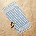 thumbnail image 1 of Better Homes & Gardens Oversized Flatwoven Blue Striped Beach Towel, 38" x 72", 1 of 4