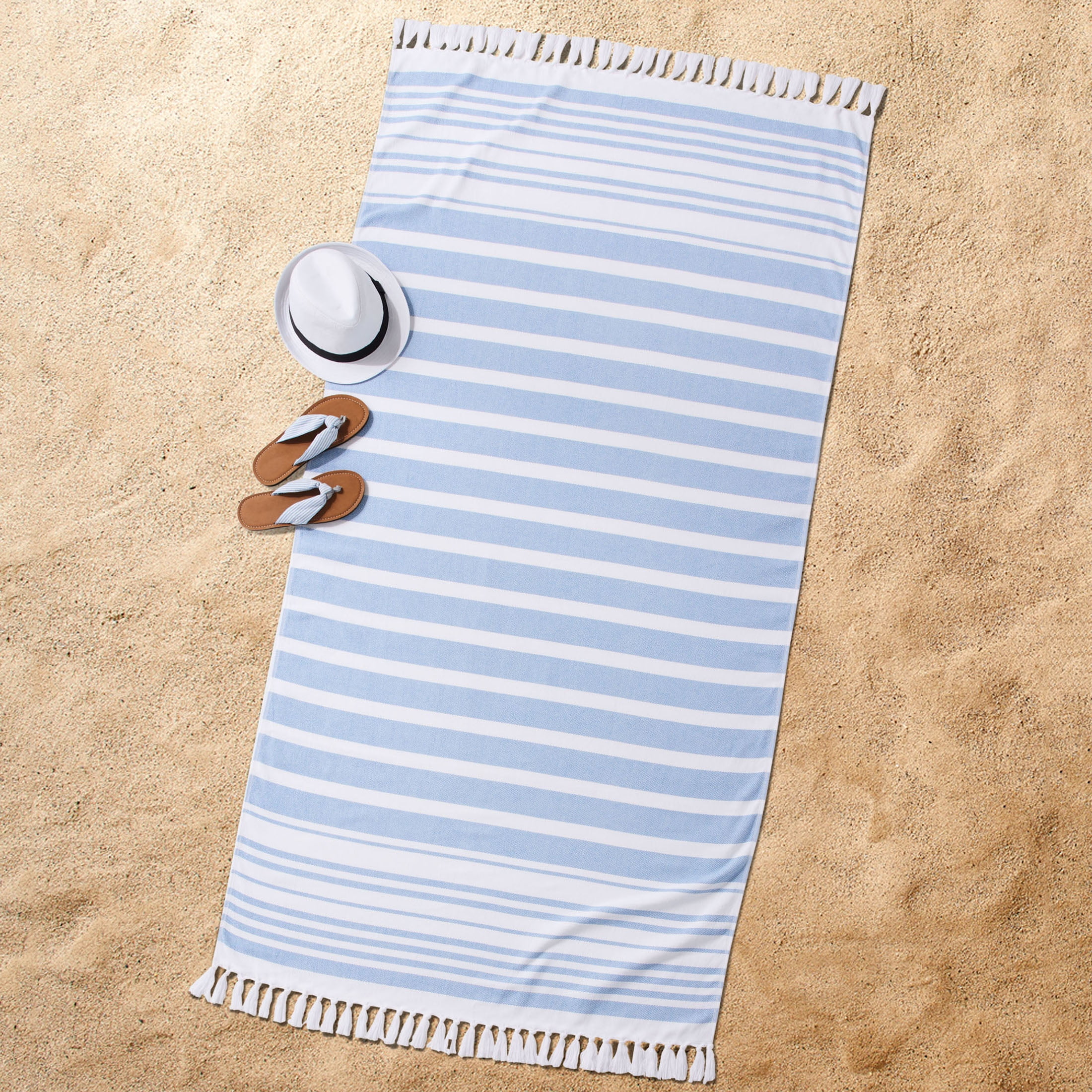 Better Homes & Gardens Oversized Flatwoven Cotton Blend Blue