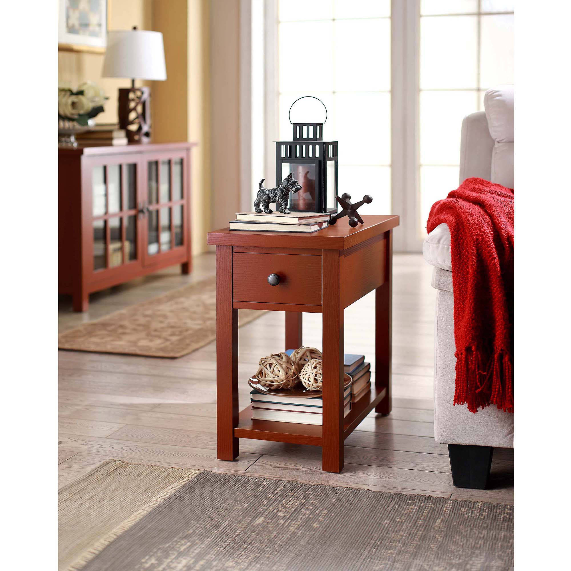 Better Homes & Gardens Oxford Square End Table with Drawer, Solid Wood, Multiple Finishes - image 1 of 5