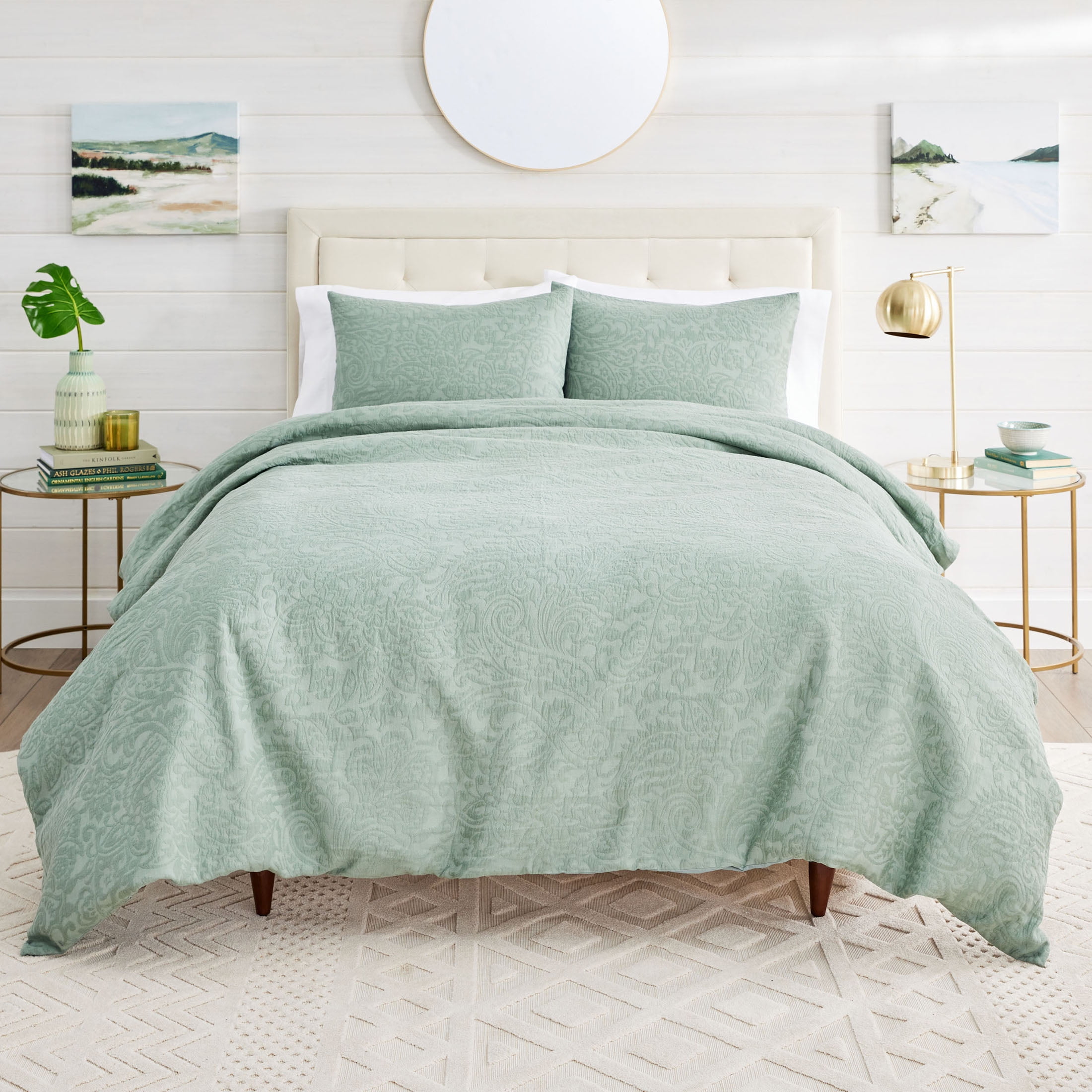 Better Homes Gardens 3 Piece Sage Floral Duvet Set King