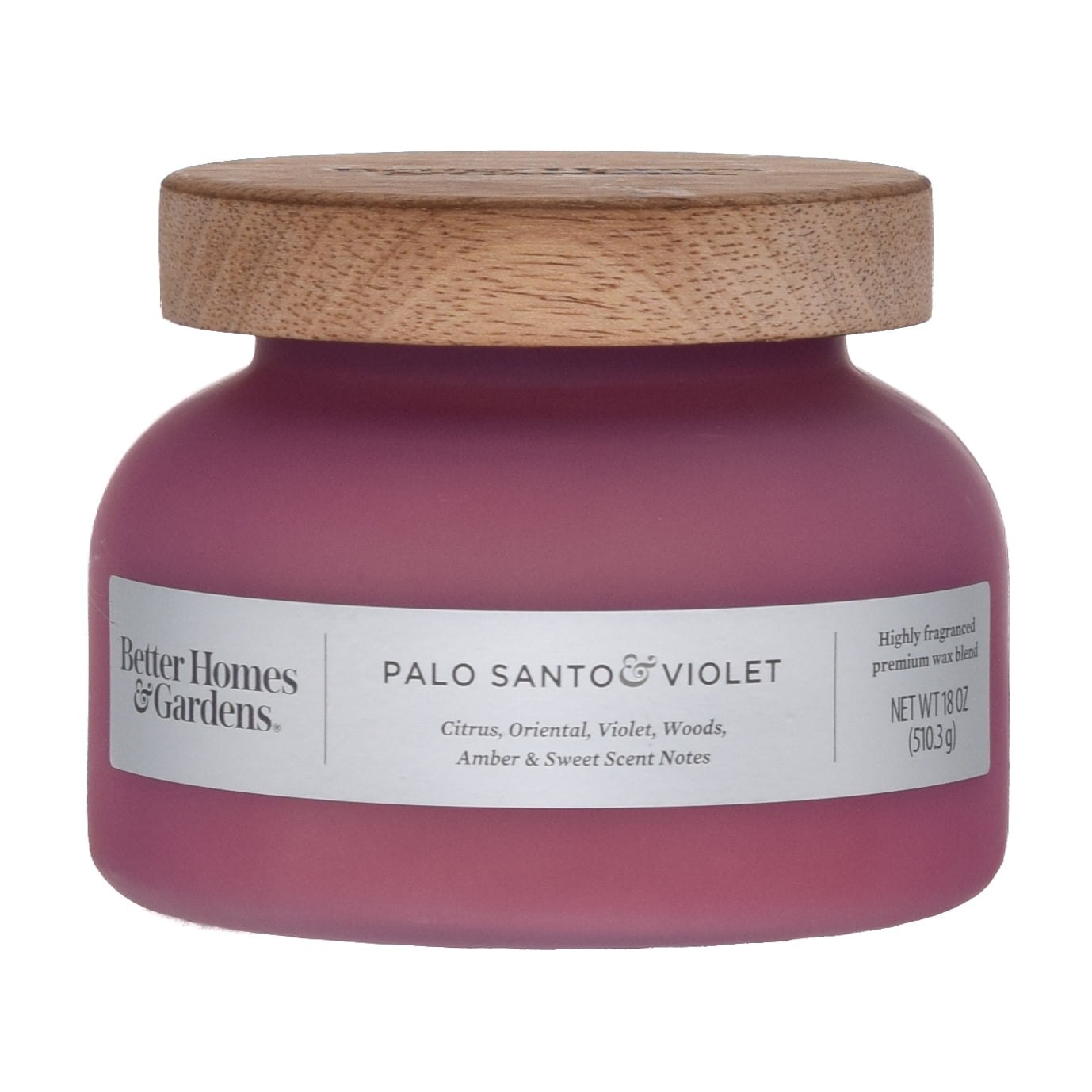 Better Homes & Gardens Palo Santo & Violet 18oz Scented 2-wick Candle