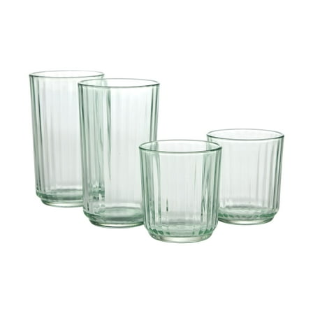 Better Homes & Gardens Panello Green 12-Piece Drinkware Set