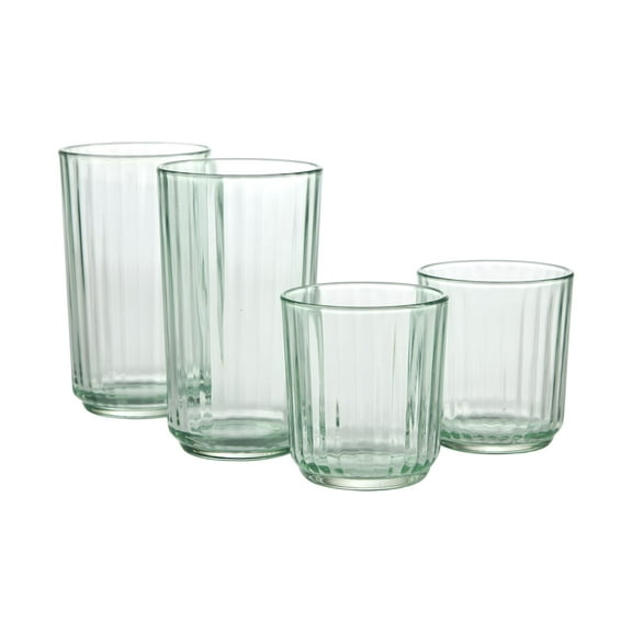 Better Homes & Gardens Panello Green 12-Piece Drinkware Set