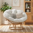 thumbnail interactive-video image 1 of Better Homes & Gardens Emma Papasan Accent Chair, Cream Boucle, 1 of 7
