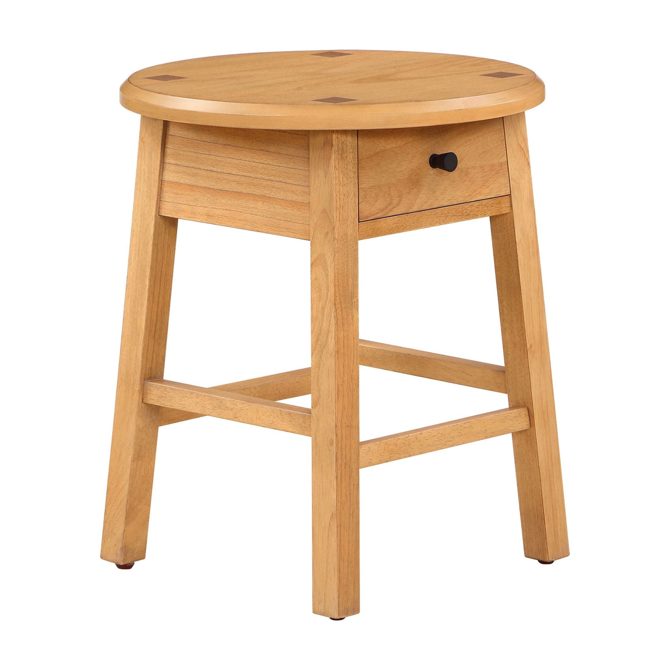 Better Homes & Gardens Parkridge Round Side Table with Solid Wood Frame