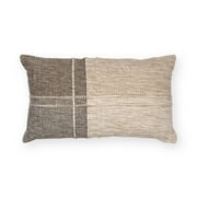 Better Homes & Gardens Patchwork Decorative Throw Pillow, 14"x24" Lumbar, Neutral Colors