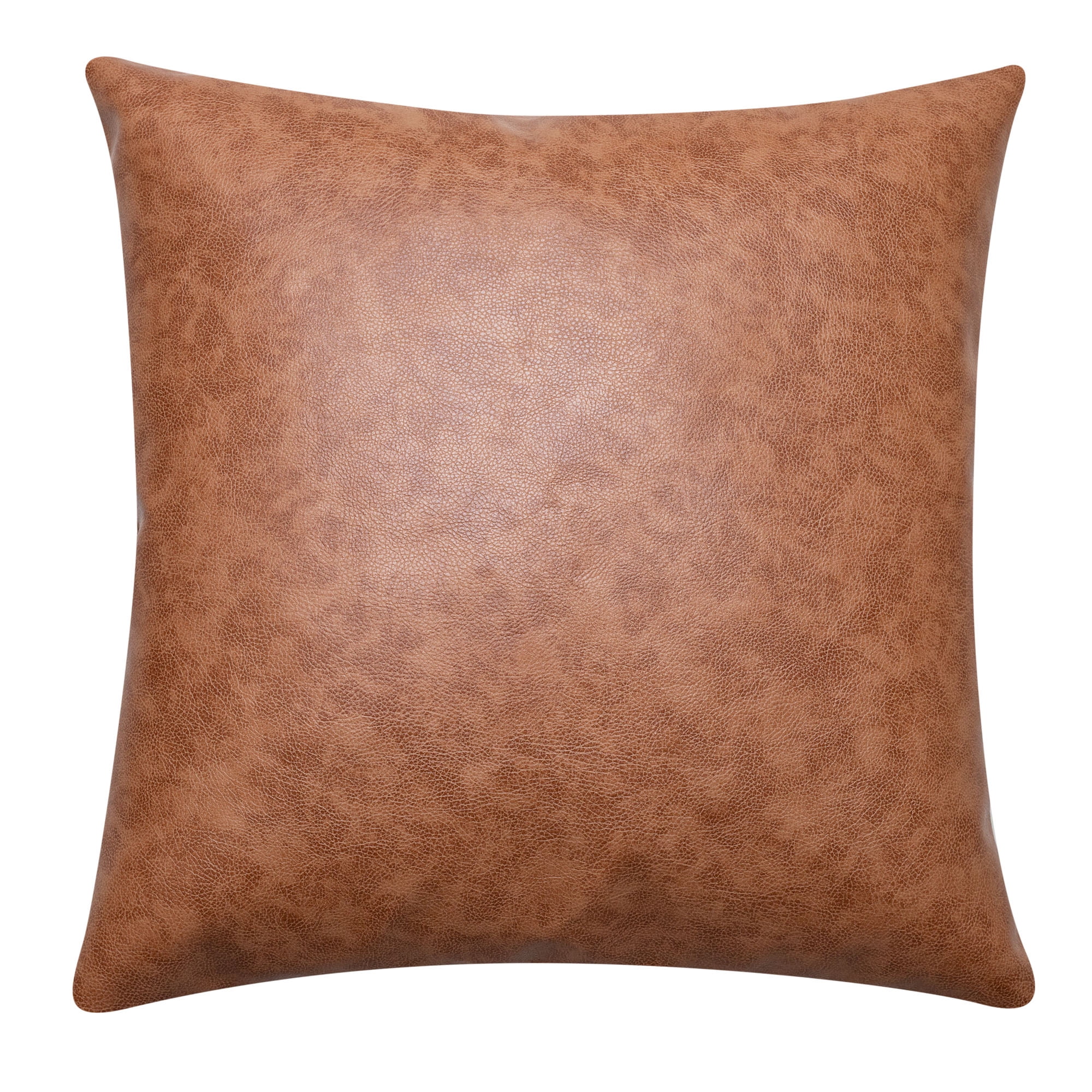 Better Homes & Gardens Pebble Faux Leather and Linen Blend Reversible, Decorative Throw Pillow, 20"x20"