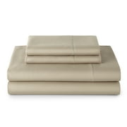 Better Homes & Gardens Performance Bed Sheet Set, 3-Piece, 400 Thread Count Cotton Sateen, Almond Biscuit, Twin