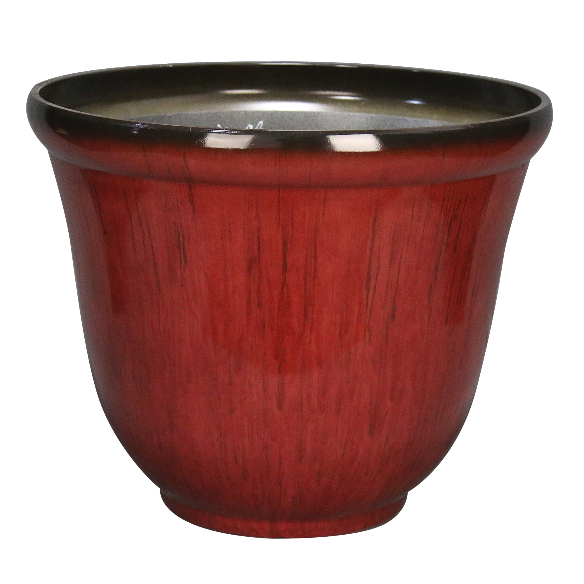 Better Homes & Gardens Perry Red Color Recycled Resin Planter, 22in x