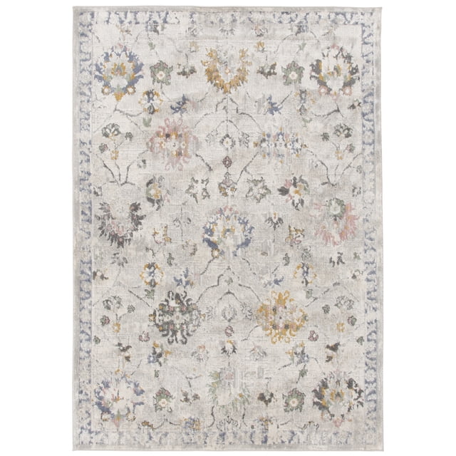 Better Homes & Gardens Persian Blooms Silver Indoor Area Rug, 5' x 7 ...