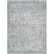 Better Homes & Gardens Persian Blooms Washable Non-Skid Indoor Area Rug, Brown, 5 ft 3 in x 7 ft